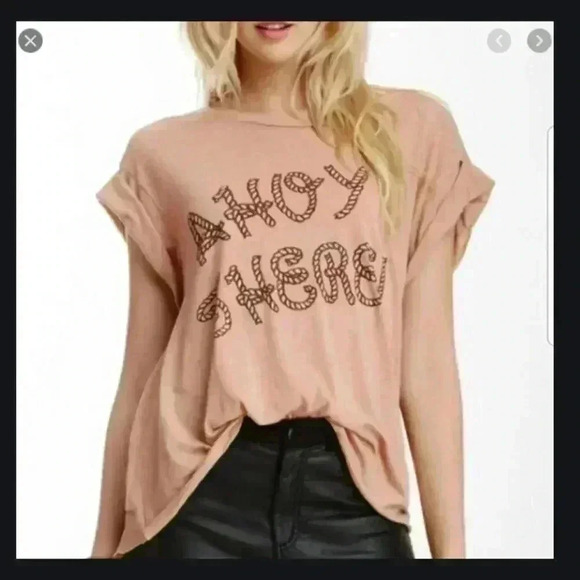 Wildfox Ahoy There Jagged Edge Tee XS - Picture 1 of 7